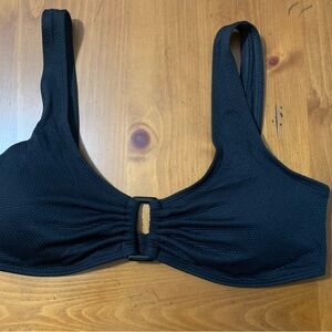 Old Navy Black Bikini top with Ruched Front NWT